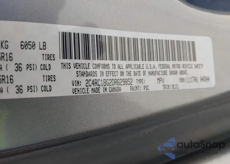 2013 Chrysler Town & Country Touring from USA, damaged, VIN 2C4RC1BG2DR629852